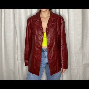 Dark Red leather jacket